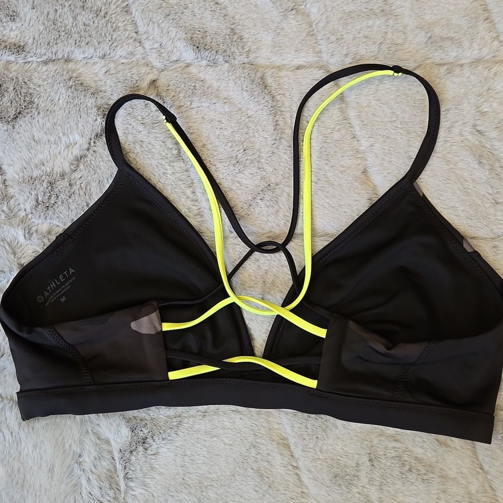 Athleta Grey/Black Bikini Top, Women's Medium, Great Condition - Picture 6 of 6